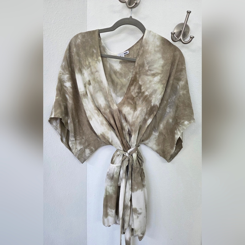 Tie-Dye V-Neck Women Romper